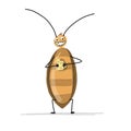 Funny cockroach for your design