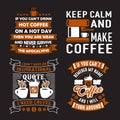 Funny Coffee Quote and Saying. 100 vector best for graphic Royalty Free Stock Photo