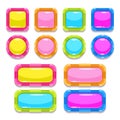 Funny colorful buttons set Royalty Free Stock Photo