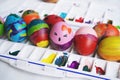 Funny easter eggs design Royalty Free Stock Photo