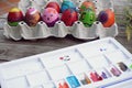 Funny easter eggs design Royalty Free Stock Photo