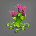 Funny colorful fantasy alien plants.
