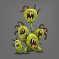 Funny colorful fantasy alien plants. Royalty Free Stock Photo