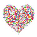 Funny colorful heart shape design Royalty Free Stock Photo