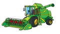 Funny combine harvester with eyes