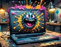 Funny computer virus takes over laptop