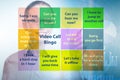 Funny concept with video call bingo