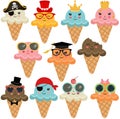 Funny cone iced summer treat