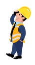 Funny construction engineer architect or worker