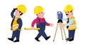 Funny construction engineer, worker and architect