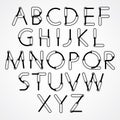 Funny constructive vector black and white font