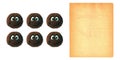 Funny Cookies smiling and sheet of paper to fill with yours cookie recipe