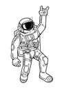 Funny cool dude astronaut spaceman