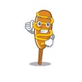 Funny corn dog making Thumbs up gesture