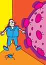 Funny coronavirus health system under stress cartoon