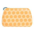 Funny cosmetic bag icon cartoon vector. Makeup case