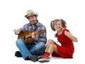 Funny couple with guitar
