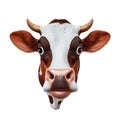 Funny Cow Face Clipart Sublimation on white background