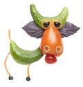 Funny Cow made of vegetables