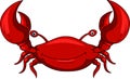 Funny crab cartoon