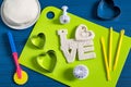 Funny crafts from salted dough to Valentine`s Day. Step 11
