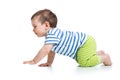 Funny crawling baby boy Royalty Free Stock Photo