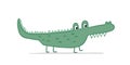 Funny Crocodile Character. Childish Style. Sketch for your design Royalty Free Stock Photo