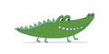 Funny Crocodile Character. Childish Style. Sketch for your design Royalty Free Stock Photo