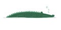 Funny Crocodile Character. Childish Style. Sketch for your design Royalty Free Stock Photo