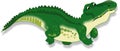 funny crocodile vector, all in green