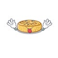 Funny crumpets mascot design with Tongue out