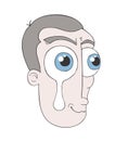 Funny cry face draw Royalty Free Stock Photo