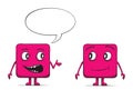 Funny cube dudes talking. Square characters.