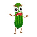 Cucumber cartoon illustration