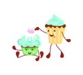 Funny cupcake characters