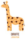 Funny Cute Abstract Giraffe Figure Logo