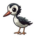 Funny and cute bird transparency sticker, Black-necked Stilt