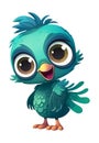 Funny and cute bird transparency sticker, Resplendent Quetzal