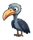Funny and cute bird transparency sticker, Shoebill Stork Royalty Free Stock Photo