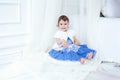 Little girl in bright room Royalty Free Stock Photo