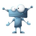 Funny, cute cartoon characters robot.