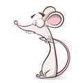 Funny, cute cartoon mouse.