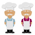 Funny and cute cook. Vector illustration set on a white isolated background