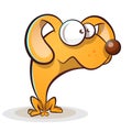 Funny, cute dog cartoon. Royalty Free Stock Photo