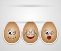 Funny cute easter egg friends. Royalty Free Stock Photo