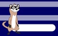 Funny cute ferret cartoon expression background