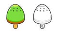 Funny cute happy Ice cream characters bundle set. Vector hand drawn cartoon kawaii character illustration icon. Cute Ice Royalty Free Stock Photo