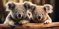 funny and cute koala on a tree, animals of australia, Generative AI Royalty Free Stock Photo