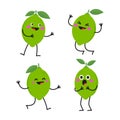 Funny cute lime character vector isolated