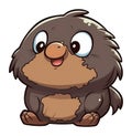 Funny and cute mole transparency sticker